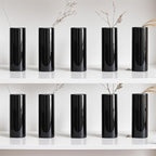 Modern Black Ceramic Vase Set of 10 for Living Room Bedroom 5.51'' Minimalist Fresh Small Flower Vases for Bouquet Fake Plant Home Decor Office Fireplace Centerpieces Nordic Style 10 Pack by LIZOFER