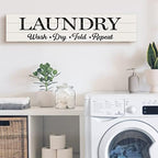 Highland Home Laundry Rules Horizontal Wood Entryway Sign - Image 6