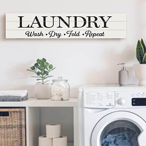 Highland Home Laundry Rules Horizontal Wood Entryway Sign - Image 6
