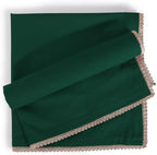 Lace Cloth Napkins, 100% Cotton, 12 Pack, 20x20 Inch, Eden Green/Golden - Image 2