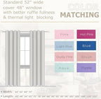KOUFALL Hot Pink Curtans 96 Inches Long for Girls Bedroom,Black Out Thermal Insulated Sun Light Blocking Window Curtains for Teen Room Decor - Image 2