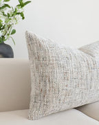 Textured Chenille Lumbar Pillow Covers 12x20 Inch Set of 2 Soft Neutral Woven Accent Boho Farmhouse Rectangle Decorative Cushion Cases for Modern Home Decor Couch Sofa Chair Living Room - Image 3
