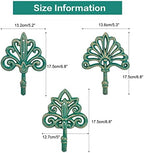 Sungmor Set of 3 Decorative Cast Iron Wall Hooks – Vintage Ornate Design with Antique Teal Finish – Heavy Duty Rustic Wall Hangers for Entryway, Bathroom, Kitchen, or Bedroom Decor - Image 7