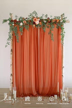 Ling's Moment 6.5FT Wedding Arch Flower Garland, Fall Orange - Image 2