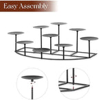 Candeldo Large Candle Holder for Inside Fireplace, Black Metal Candelabra - Image 3
