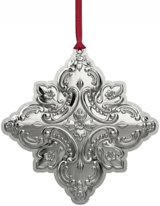 Wallace Sterling Silver Grande Baroque Snowflake Ornament 2026-29th Edition Annual Collectible, Handcrafted in USA, Comes with Gift Box, Ribbon and Velvet Pouch by Wallace