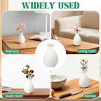 15 Pack White Ceramic Bud Vases Bulk, 3.9 Inch Small Boho Flower Vase, Matte White Vase for Centerpieces, Pampas Grass, Dried Flowers, Wedding Table and Home Décor - Image 7