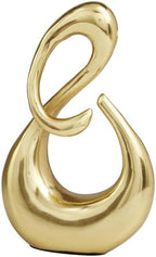 Deco 79 Aluminum Metal Abstract Decorative Sculpture Swirl Home Decor Statue, Accent Figurine 7" x 3" x 12", Gold by Unknown