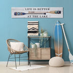 RattanView Life Is Better at the Lake Porch or Entryway Sign 36" by 7.5" Pine Wood Rustic Art Print Lake Life Decor Hanging Wall Art for House, Living Room, Kitchen or Indoor and Outdoor - Image 5