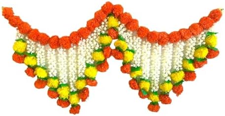 LoveNspire 3 Feet Marigold Tuberrose Door Toran Hanging Valance Festival Marigold Garland Window Indoor Outdoor Decor Bandarwal Pooja Wedding Favor Diwali Decor - Image 6