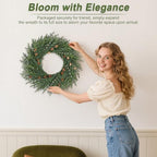 Artgar 26 Inch Pine Wreath - Christmas Wreaths for Front Door - Image 6