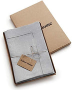 Solino Home 100% Pure Linen Napkins Grey Hemstitch, 20 x 20 in, Set of 6 - Image 3