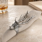 Vagabond House Elk Head Napkin Ring - Solid Pewter Napkin Ring for Lodge Style Decor - Rustic Table Accessory - 5.5" Long x 4" Tall - Image 3