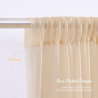 20x10ft Champagne Tulle Backdrop Curtain with Lights String for Parites, Sheer Backdrop Curtains for Wedding Baby Shower Birthday Party Photo Shoot Decorations - Image 5