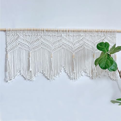 Achart Macrame Curtains Macrame Valance Doorway Window Curtain Panels - Image 5
