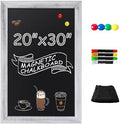 SELEAD Magnetic Chalkboard Words Sign - 20" x 30", White Solid Wood Frame by SELEAD