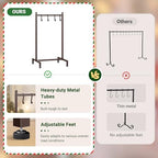 ELYKEN Christmas Stocking Holder Stand for Floor, Free Standing Stocking Rack with 4 Removable Hooks, Heavy Duty Metal Xmas Stocking Stand with Adjustable Feet, Bronze - Image 4