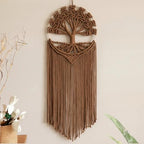 Sylfaen Tree of Life Macrame Wall Hanging - Boho Handmade Woven Tapestry - Dream Catcher Wall Decor Art Living Room - Macrame Tapestry Boho Decor for Bedroom (Brown) by Sylfaen