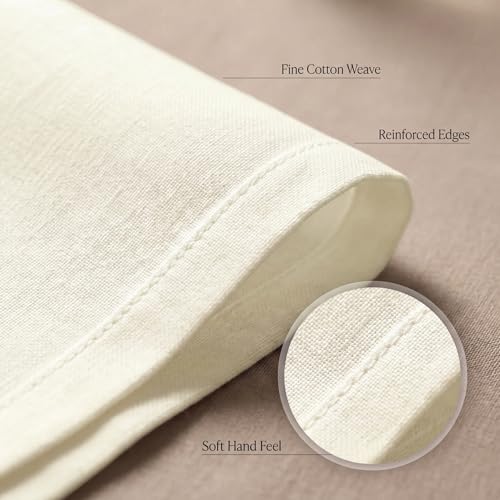 Urban Villa Cloth Napkins Cotton 20x20 (Set of 12) Ivory - Image 5