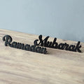 iwa concept Ramadan Mubarak and Eid Mubarak Table Decor, Islamic Wooden Acrylic Decor, Ramadan Decoration, Eid Decor, Eid Mubarak, Eid Gifts (Ramadan Mubarak, Black) by iwaconcept