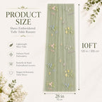 Wildflower Tulle Table Runner Butterfly Floral Wedding Party Home Decor - Image 3