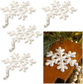MorningRo 4 Pcs Stocking Holders for Mantel Iron Weighted,Snowflakes by MorningRo