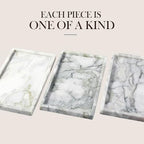 Koville Natural Marble Tray, 12x8“ Coffee Table Vanity/Decorative Tray for Jewerly, Watch, Perfume Candle Storage for Bedroom/Bathroom/Kitchen Countertop - Image 5