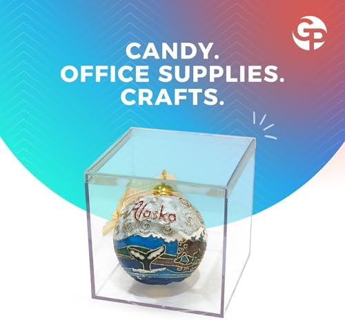 8-Pk Clear Acrylic Boxes with Lids, 4x4x4in, Candy, Party Favors & Gifts - Image 3