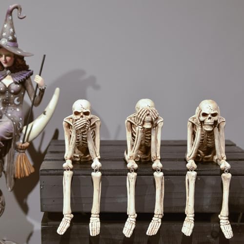 Newman House Studio Summer-Halloween Skeleton-Decorations - No-Evil Statues - Image 5