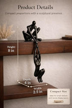 Industrial Abstract Cast Iron Art Sculpture Couple - Man Lifting Woman from Ledge - Modern Love Gift for Couples Cast Iron Shelf Decor for Home, Farmhouse, Bedroom, Living Room - Image 2