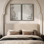 Framed Islamic Arabic Calligraphy Canvas Wall Art for Living Room, 2 Piece - Image 2