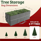 Christmas Tree Storage Bag - Storage Bags for 9FT Disassembled Artificial Trees, Seasonal Decor, Packing, Moving, and Home Storage by Elf Stor (Gray) - Image 3