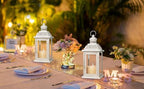 Lantern Decorative Indoor&Outdoor, 2 Pack 14.4'' Large Metal Candle Lanterns, Vintage Hanging Candle Holders for Farmhouse Wedding Front Porch Patio, Halloween Christmas Decorations for Home - Image 7