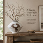Wabi Sabi Rusty Vintage Vase, 11.4" Tall Wabi Sabi Decor Rustic Farmhouse Pottery Vase for Centerpiece, Textured Pottery Flower Vases for Home Decor, Table, Living Room, Bathroom, Kitchen - Image 5