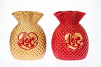 Money Bag Ceramic Vase l Lunar New Year Decoration l TET Decoration l Lunar New Year Decoration l TET Photo Props l Decorative Vases for TET (Red (7”x 4”x 10”)) (Tet1962rd) - Image 4