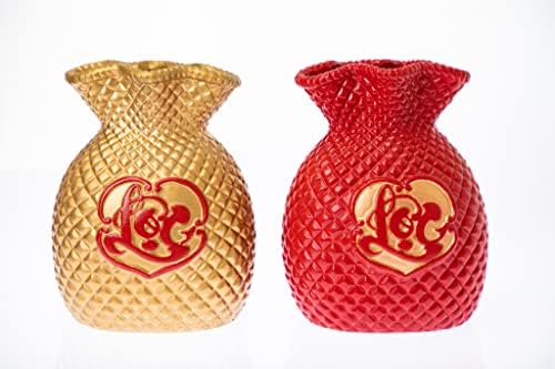 Money Bag Ceramic Vase l Lunar New Year Decoration l TET Decoration l Lunar New Year Decoration l TET Photo Props l Decorative Vases for TET (Gold (7”x 4”x 10”)) (Tet1962gd) - Image 4