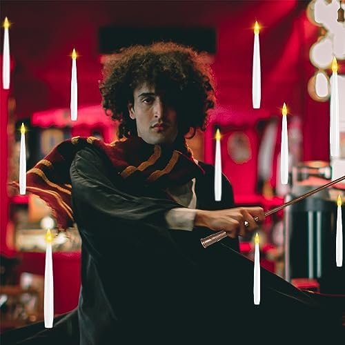 LUSHARBOR Floating Candles with Wand, Halloween Magic Flameless Candles - Image 6
