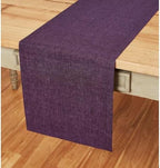 Solino Home 100% Pure Linen Table Runner Grape Long, Athena 14 x 144 in by SolinoHome