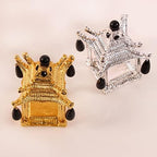 Serviette Rings 1-6 Pcs, Chinese Classical Pagoda-Shaped Napkin Ring, Luxury Dining Table Napkin Buckle, Party Tableware Decoration (Color : Gold), 5*7cm*4 - Image 3