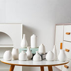 Tanvecle Small White Vases, Ceramic Bud Vase Set 11, Modern Home Decor - Image 2