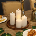 LUSHARBOR Flameless Candles, 4 Pack Battery Operated Candles with Remote, Real Wax LED Fake Candles with Timer Flickering for Christmas Wedding Home Party D3 H 5" 6" 7" 9" White - Image 5