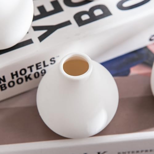 White Ceramic Bud Vase Set of 12 DIY Matte Flower Vases - Image 6