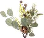 Vickerman 5' Artificial Winter Cedar, Pinecone, Eucalyptus, and Brown Jingle Bell Garland - Image 2