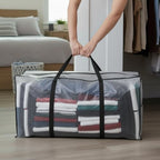 68.5 GAL 2 Pack XXL Jumbo Extra Large Heavy Duty Stronger Handles Storage Bags Moving Totes Zippered Reusable Wrap Around Handle Storage Totes (Translucent/Semi-Transparent) - Image 7
