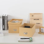 Soul & Lane - Kraft Stacking Storage Boxes with Label Holders, Set of 2 - Image 7