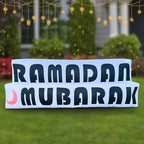 6FT Ramadan Inflatable Just Ramadan Mubarak! - Islamic Ramadan Decor for Outdoor Front/Back Lawns, Built-in LED Lights and Fan to Blow Up with Air, Iftar/Eid Gift by RamadanInflatablesLLC