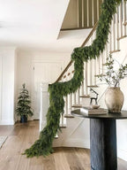 15 Ft Christmas Cedar Garland, Real Touch Soft Greenery Christmas Decor by NTNIETING