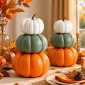 Marsui 2 Set 11.8'' Fall Stacked Pumpkins Decoration by Marsui