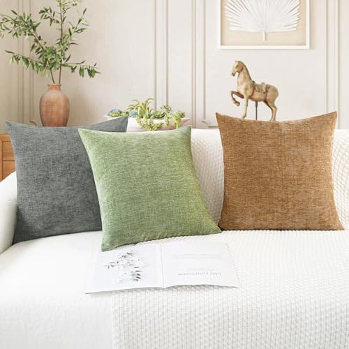 CaliTime Decorative Couch Throw Pillow Covers 18 X 18 Inches Medium Grey - Image 5