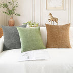 CaliTime Decorative Couch Throw Pillow Covers 26 X 26 Inches Medium Grey - Image 5